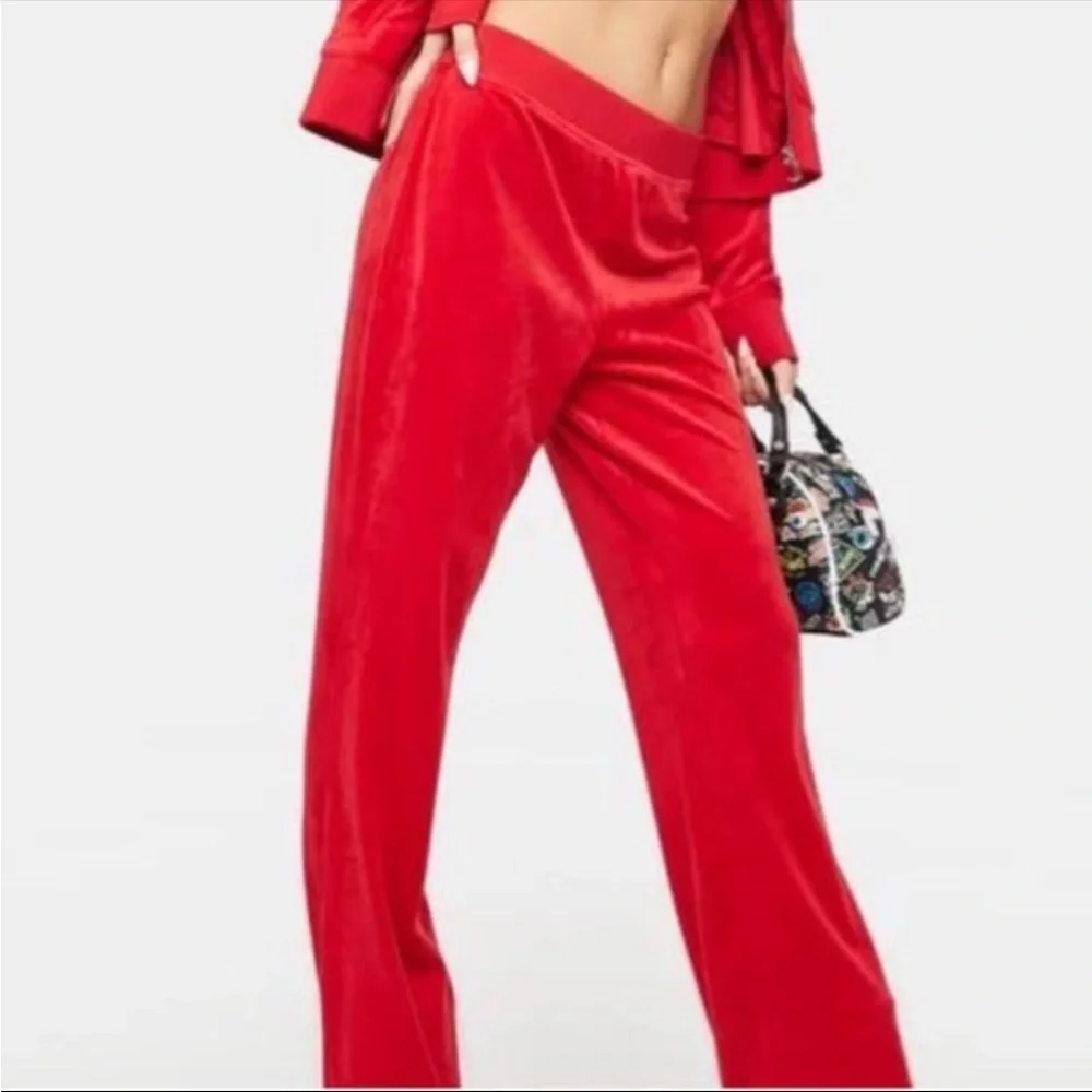 Juicy Couture Matching Velour Rhinestone Tracksuit New With Tags in Red - Picture 2 of 8